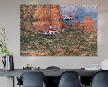 aGuardian Air Bell 407's vliegend in de magische omgeving van Sedona, AZ (USA) van Jimmy van Drunen