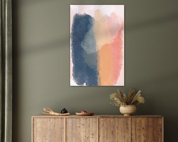 Art abstrait dans des couleurs pastel claires no. 4 sur Dina Dankers