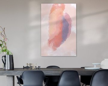 Abstract art in light pastel colors no. 1 by Dina Dankers