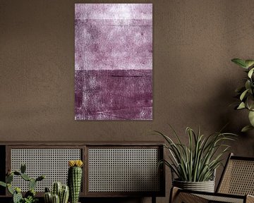 Color planes. Modern abstract art in dark pink by Dina Dankers