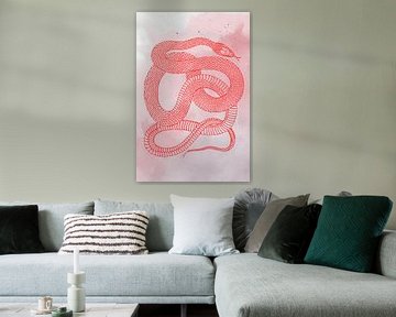 Serpent rouge sur Uncoloredx12
