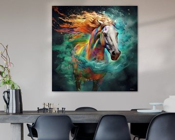 paard in multicolor van Gelissen Artworks