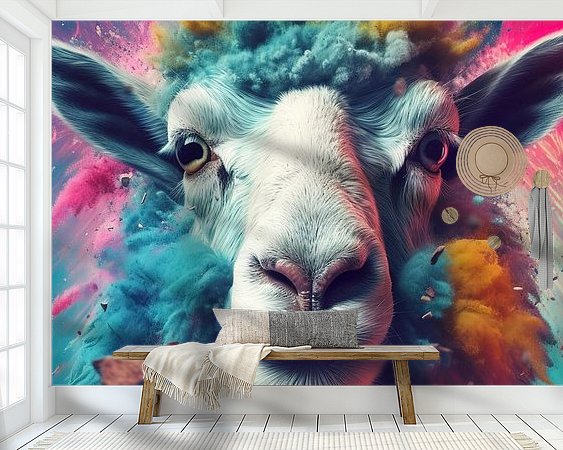 Voorbeeld van het werk in een kamer