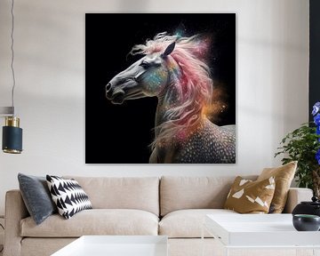 paard in multicolor van Gelissen Artworks