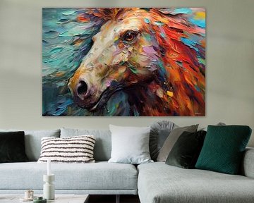 paard in multicolor van Gelissen Artworks