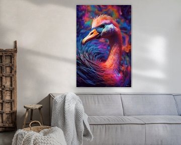 zwaan in multicolor van Gelissen Artworks