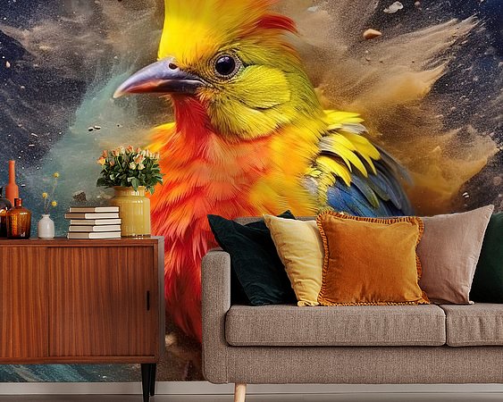 Voorbeeld van het werk in een kamer