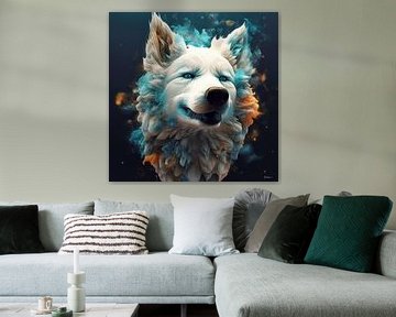 Wolf in mehrfarbig von Gelissen Artworks