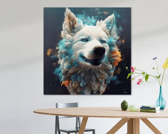 Voorbeeld van het werk in een kamer