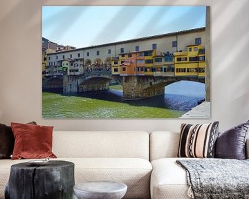 Kleurrijke gebouwen op de Ponte Vecchio van Frank's Awesome Travels