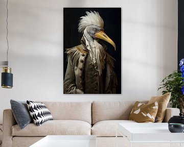 Crane in medieval dress by Wall Wonder