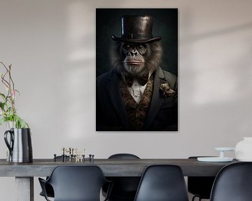 Monkey in fancy dress by Wall Wonder