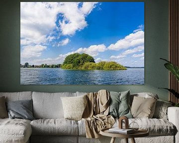 Blick auf die Insel Möwenburg vor Zarrentin am Schaalsee von Rico Ködder