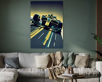 Formule 1 - Art vectoriel voiture de course sur Tim Kunst en Fotografie