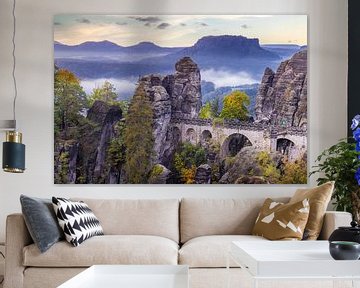 Sächsische Schweiz Nationalpark - Blick auf die Bastei von Melanie Viola