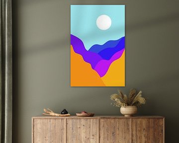 Een abstract berglandschap van Bianca Wisseloo