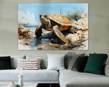 Peinture sur tortue sur Digitale Schilderijen