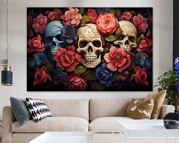 Three skulls art