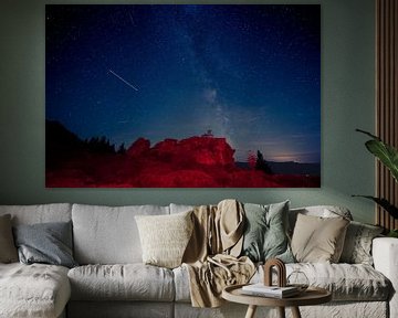 Milky way and starry sky over Bavarian Forest by Robert Ruidl