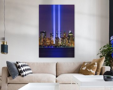 Tribute in Light während 9/11 in New York City von Henk Meijer Photography