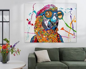 Cheerful parrot by Happy Paintings