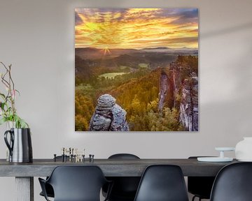 Sächsische Schweiz Nationalpark - Morgendliche Ferdinandstein Aussicht von Melanie Viola