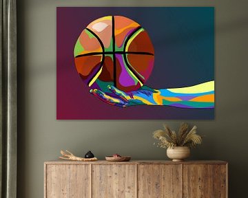 basketball in pop art by IHSANUDDIN .