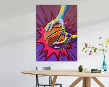 Basketball in pop art by IHSANUDDIN .