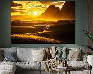 Het gouden zand van het Vestrahorn strand van Gerry van Roosmalen