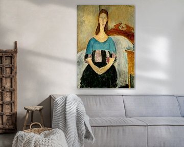 Porträt von Jeanne Hebuterne, sitzend, Amedeo Modigliani