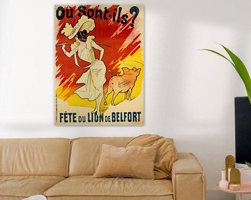Alfred Choubrac - Où Sont-Ils,Fete Du Lion De Belfort (1880-1900) van Peter Balan