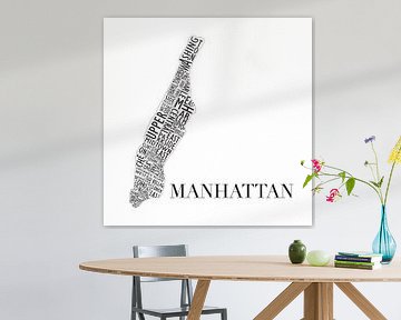 Karte Manhattan Typografie von Muurbabbels Typographic Design