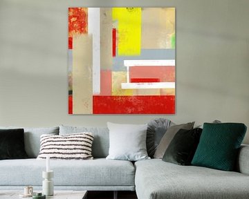 Oh happy day ... cheerful abstract art in boho vintage style by Susanna Schorr