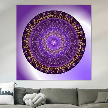 Kristal Mandala Dame Amethist Helderheid