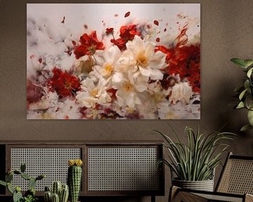 Fleurs - Pivoine - tableau sur Joriali