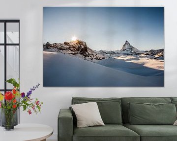 Matterhorn, Zwitserland vlak voor zonsondergang van Judith Noorlandt