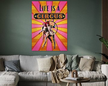 Life is a circus trapeze duo van Postergirls