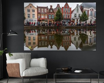 Schlange stehen für Hering und Weißbrot in Leiden (0161) von Reezyard