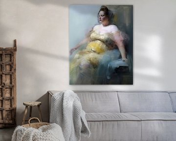 Dimanche de farniente, portrait aux couleurs pastel sur Carla Van Iersel