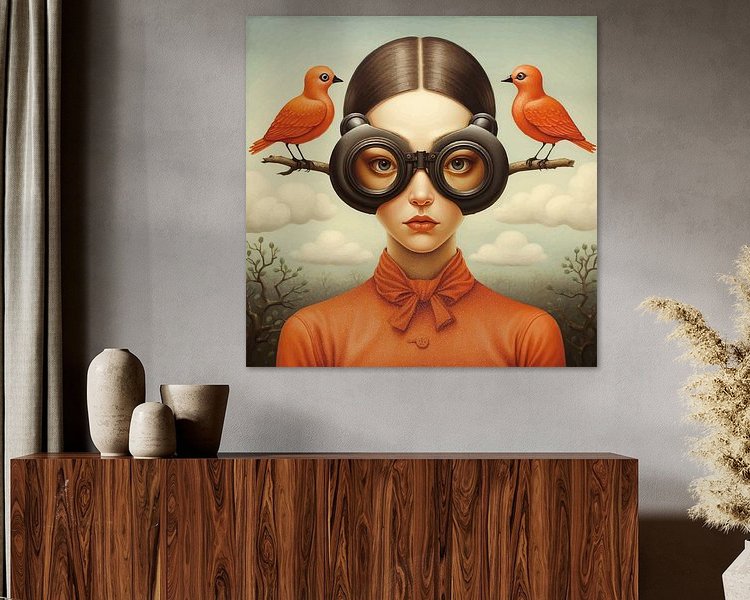 Voorbeeld van het werk in een kamer