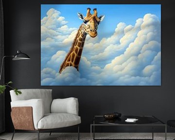 Safari in de hemel: Een surrealistisch giraffenavontuur