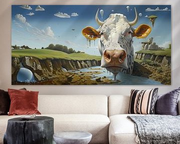 Surrealist Dada Cow by Raymond Wijngaard