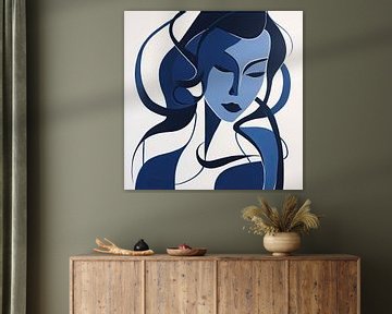 Modern blue by ARTEO Paintings