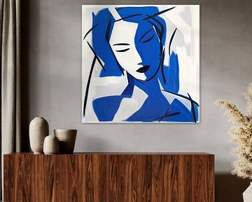 Portrait blue by ARTEO Paintings