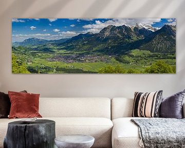 Panorama de montagne du sud-ouest sur Oberstdorf dans l'Oberallgäu sur Walter G. Allgöwer