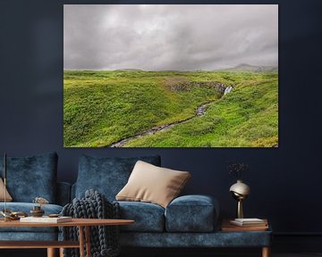 Hundafoss-Wasserfall in der Region Skaftafell, Island von Sjoerd van der Wal Fotografie