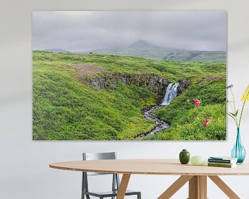 Hundafoss-Wasserfall in der Region Skaftafell, Island von Sjoerd van der Wal Fotografie