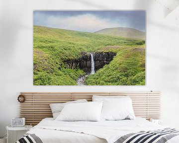 Svartifoss waterval in Skaftefell, IJsland van Sjoerd van der Wal Fotografie