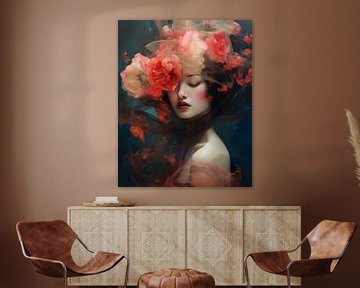Modern floral portrait by Carla Van Iersel