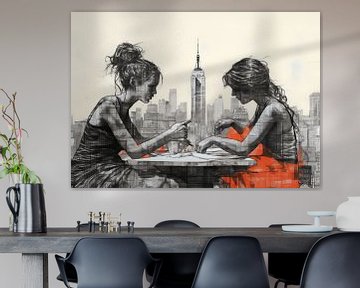 Urban Girls | Banksy Inspired No. 26013 van Blikvanger Schilderijen